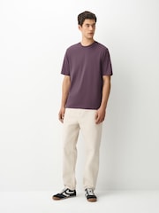 Purple Grape Regular Fit Essential Crew Neck Cotton T-Shirt - Image 2 of 8