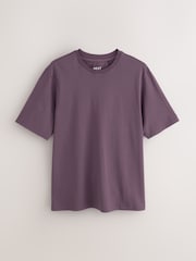 Purple Grape Regular Fit Essential Crew Neck Cotton T-Shirt - Image 6 of 8