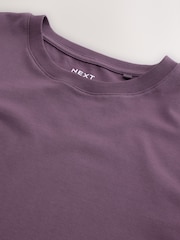 Purple Grape Regular Fit Essential Crew Neck Cotton T-Shirt - Image 7 of 8