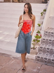 Light Blue Bermuda Denim Jort Shorts - Image 2 of 10