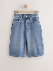 Light Blue Bermuda Denim Jort Shorts - Image 8 of 10