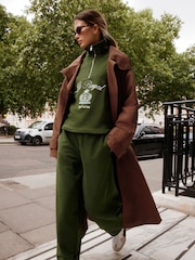 Khaki Green Quarter Zip Sweatshirt - Image 4 of 7