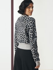 Gris léopard - Zip Through Cosy Cardigan - Image 4 de 8