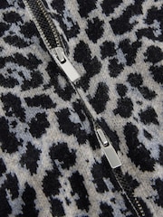 Gris léopard - Zip Through Cosy Cardigan - Image 7 de 8