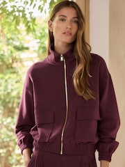 酒紅色 - N. Premium Slinky Utility Jacket - 圖片 4/9