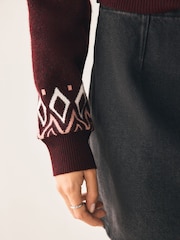 Vino Fair Isle - Cárdigan acogedor con cremallera - Imagen 4 de 8