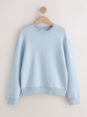 Blue Crew Neck Knit Look Jumper - Image 5 of 7