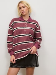 Pink Striped Cosy Rugby Top - Image 1 of 8