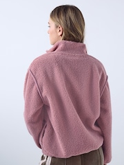 Pink Quarter Zip Borg Jacket - Image 4 of 9