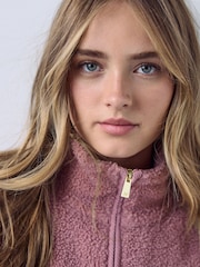 Pink Quarter Zip Borg Jacket - Image 5 of 9
