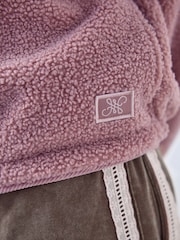 Pink Quarter Zip Borg Jacket - Image 6 of 9