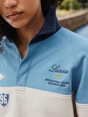 Plavo/Krem boja - Badge Detail Rugby Top - Slika 6 od 6