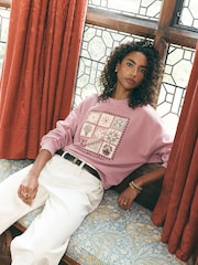 Pink Graphic Crew Neck Sweatshirt - Image 5 of 9