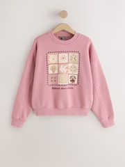 Pink Graphic Crew Neck Sweatshirt - Image 8 of 9