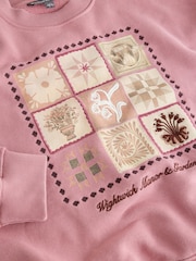 Pink Graphic Crew Neck Sweatshirt - Image 9 of 9