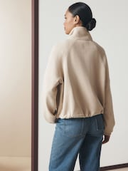 Neutral Marl Quarter Zip Sweatshirt - Image 4 of 9