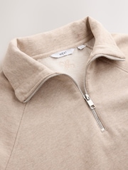 Neutral Marl Quarter Zip Sweatshirt - Image 7 of 9