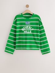 Green Stripe - Pang-itaas na may Crew Neck na may Mahabang Manggas - Larawan 5 ng 9