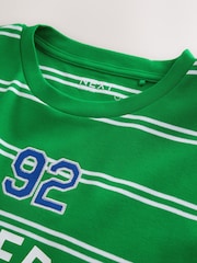 Green Stripe - Pang-itaas na may Crew Neck na may Mahabang Manggas - Larawan 6 ng 9