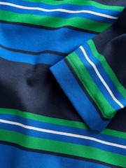 Cobalt Blue Long Sleeve High V-Neck T-Shirt - Image 8 of 8