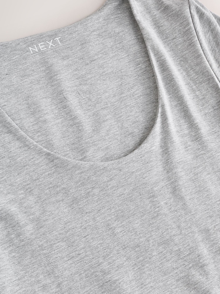Grey Fitted Crew Neck Long Sleeve T-Shirt - Image 2 of 3 Grey Fitted Crew Neck Long Sleeve T-Shirt - Image 2 of 3