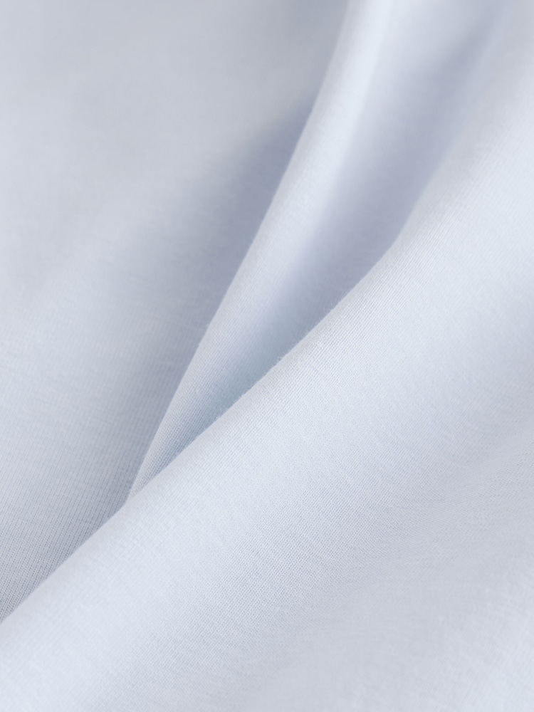 Blue Fitted Crew Neck Long Sleeve T-Shirt - Image 2 of 3 Blue Fitted Crew Neck Long Sleeve T-Shirt - Image 2 of 3