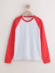 Red Long Sleeve Raglan T-Shirt - Image 1 of 3