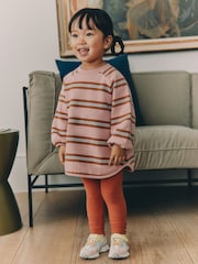 Pink/Cream Stripe Sweatshirt and Leggings Set (3mths-7yrs) - Image 1 of 9