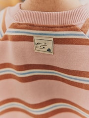Pink/Cream Stripe Sweatshirt and Leggings Set (3mths-7yrs) - Image 4 of 9