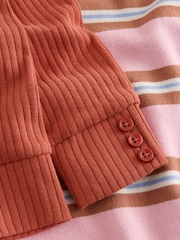 Pink/Cream Stripe Sweatshirt and Leggings Set (3mths-7yrs) - Image 8 of 9