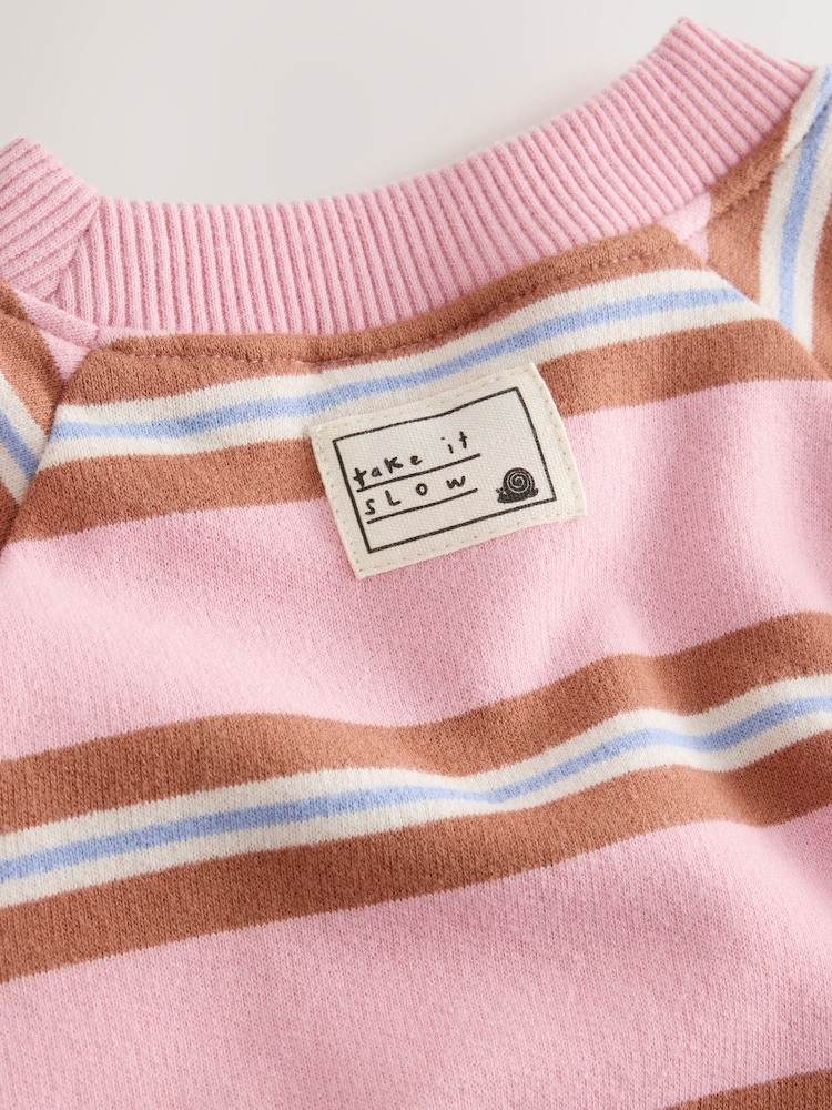 Pink/Cream Stripe Sweatshirt and Leggings Set (3mths-7yrs) - Image 9 of 9 Pink/Cream Stripe Sweatshirt and Leggings Set (3mths-7yrs) - Image 9 of 9