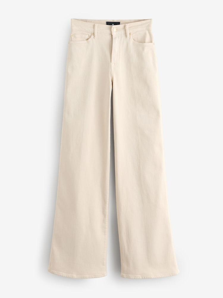 7 For All Mankind Cream Lotta Colored Luxe Vintage Oatmeal Jeans - Attēls 1 no 1