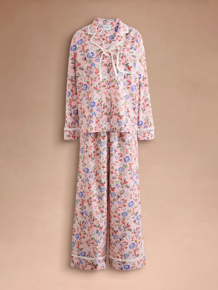 Cath Kidston Pink Butterfly Bloom Button Through Pyjamas - Image 1 of 6 Cath Kidston Pink Butterfly Bloom Button Through Pyjamas - Image 1 of 6