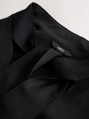 Black Overhead Tie Neck Long Sleeve Blouse - Image 7 of 7