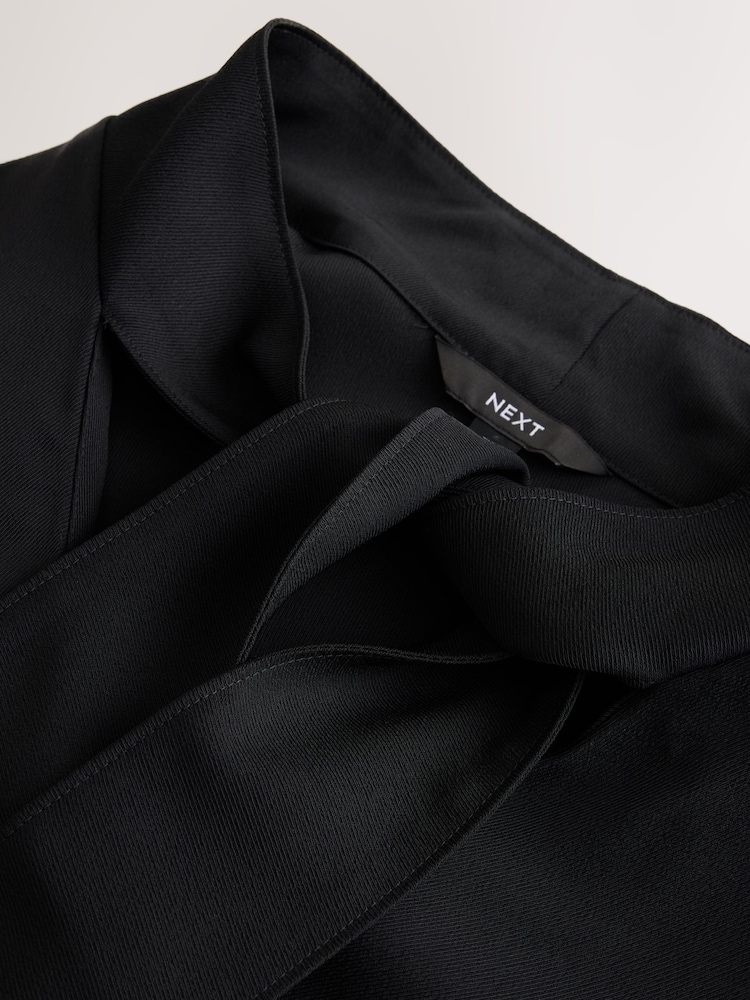 Black Overhead Tie Neck Long Sleeve Blouse - Image 7 of 7 Black Overhead Tie Neck Long Sleeve Blouse - Image 7 of 7
