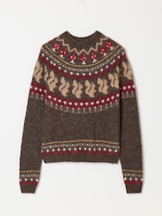 FatFace Squirrel Knitted Fairisle Jumper - Bild 6 av 6