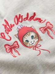 Cath Kidston Ecru Novelty Cat Print Pyjamas Set - Image 3 of 3