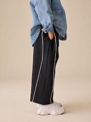 Black Side Pleat Wide Leg Joggers (3-16yrs) - Image 4 of 10