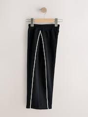 Black Side Pleat Wide Leg Joggers (3-16yrs) - Image 6 of 10