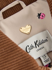 Cath Kidston Tan Brown Embroidered Trench Coat - Image 4 of 6