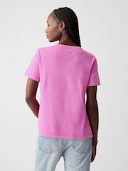 Gap Purple Cotton Short Sleeve Vintage V-Neck T-Shirt - Image 2 of 4