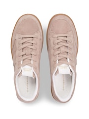 Braun - Tommy Hilfiger Monogram Wildleder Court Turnschuhe - Bild 5 von 7