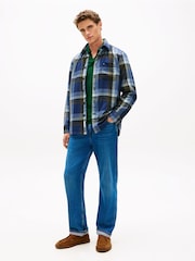 Tommy Hilfiger Blue Twill Relaxed Fit Padded Overshirt - Image 2 of 7