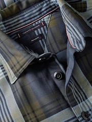 Tommy Hilfiger Blue Twill Relaxed Fit Padded Overshirt - Image 7 of 7