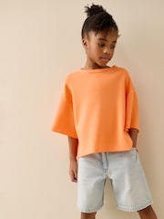 Orange Supersoft Oversized Boxy T-Shirt (3-16yrs) - Image 1 of 9