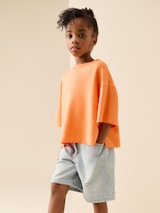 Orange Supersoft Oversized Boxy T-Shirt (3-16yrs) - Image 2 of 9