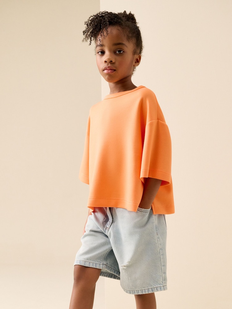 Orange Supersoft Oversized Boxy T-Shirt (3-16yrs) - Image 2 of 9 Orange Supersoft Oversized Boxy T-Shirt (3-16yrs) - Image 2 of 9
