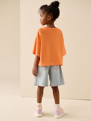 Orange Supersoft Oversized Boxy T-Shirt (3-16yrs) - Image 4 of 9