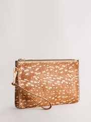 Animal Deer Print Leather Pouch - Image 1 of 5