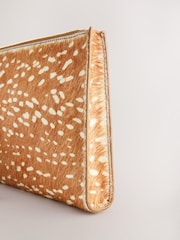 Animal Deer Print Leather Pouch - Image 3 of 5